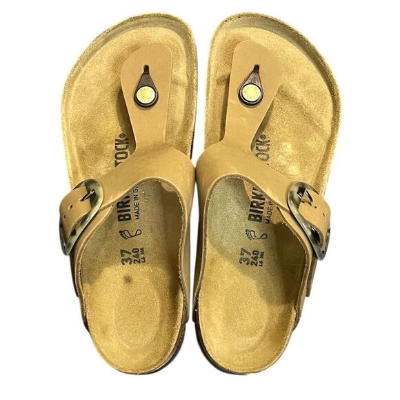 Birkenstock Gizeh Big Buckle Sandals Mud Green Women's 6 Summer Vacation - Picture 1 of 12